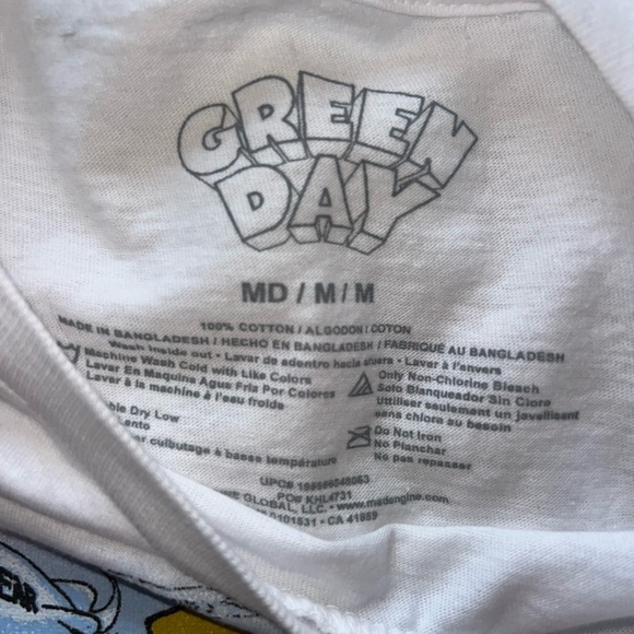 Green Day Dookie Band Shirt White - Picture 4 of 8